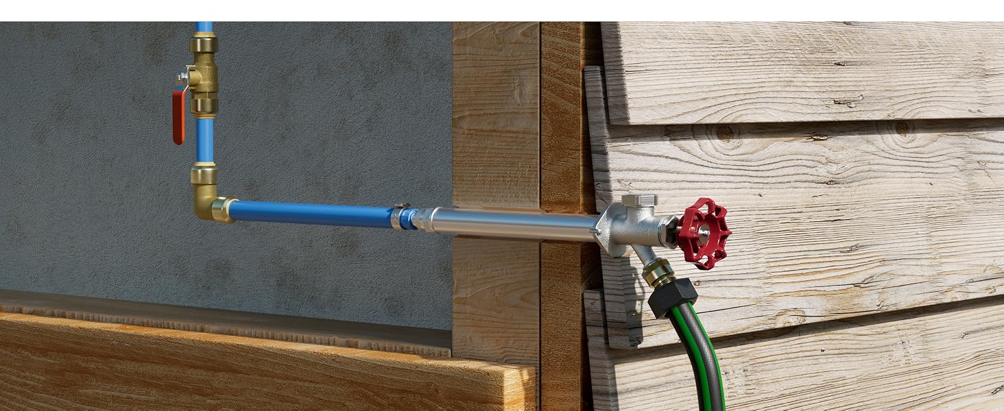 pex frost free sillcock;pex outdoor faucet;outside spigot;vacuum breaker;Hose Bib Anti-siphon Valve