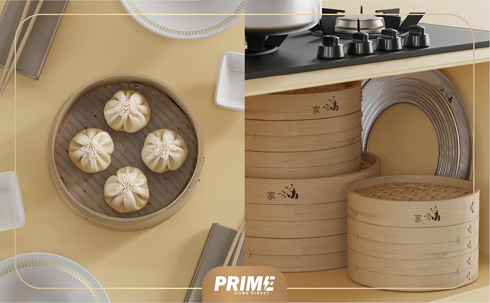 8 Inch Dumpling Bamboo Steamer