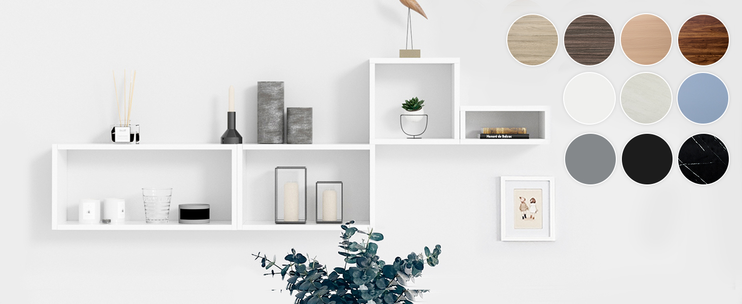 floating cube shelves for wall