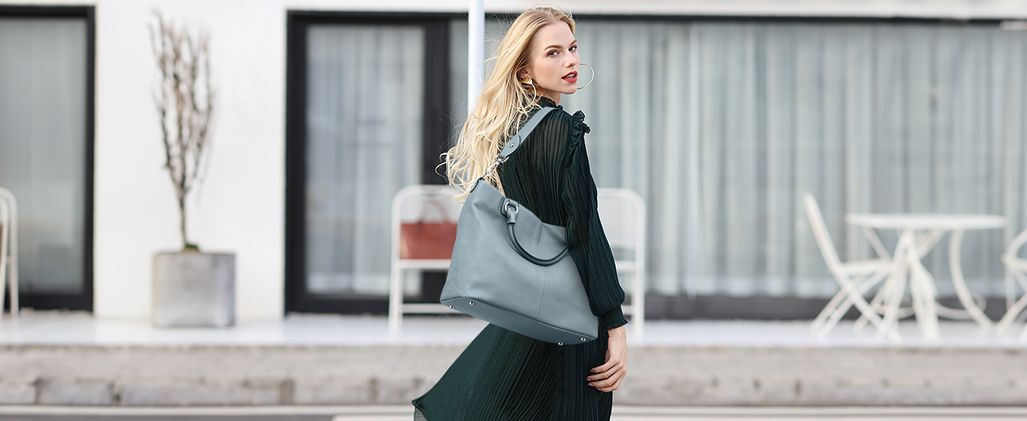 BLUE LEATHER BAG