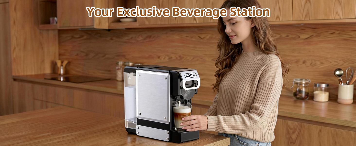 KOTLIE: A capsule coffee machine suitable for kitchens, apartments, restaurants, offices, and RVs