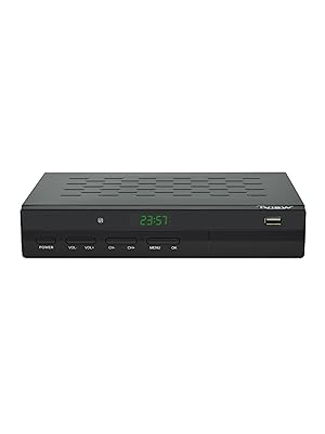 iView 3500STBIII Front Panel with Power, Volume, Channel, Menu, OK Buttons and USB