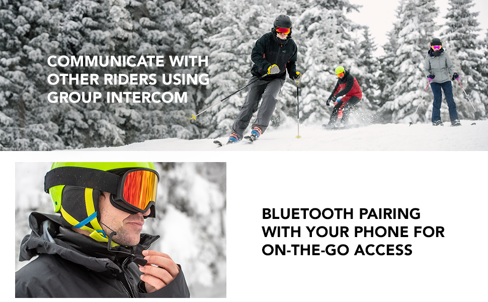 Sena Snowtalk 2 - Universal Bluetooth Headset for Snow Helmets with Built-In Wireless Intercom