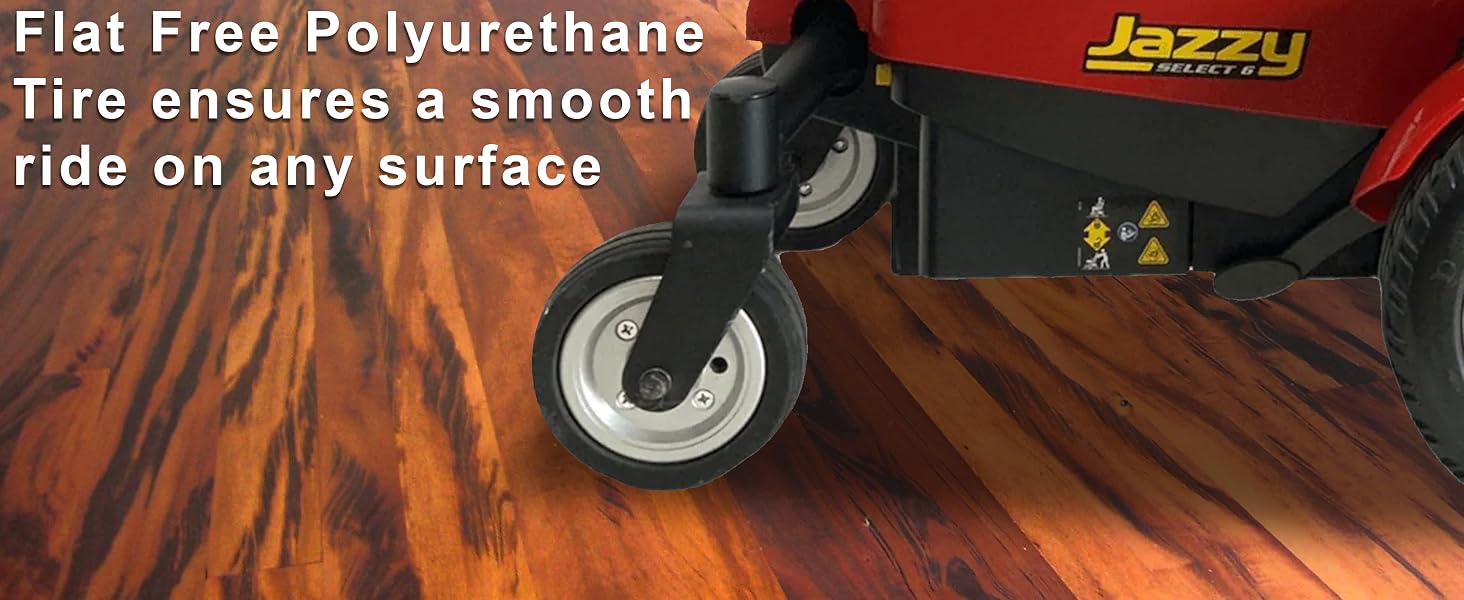 Flat Free Polyurethane Tire ensures a smooth ride on any surface
