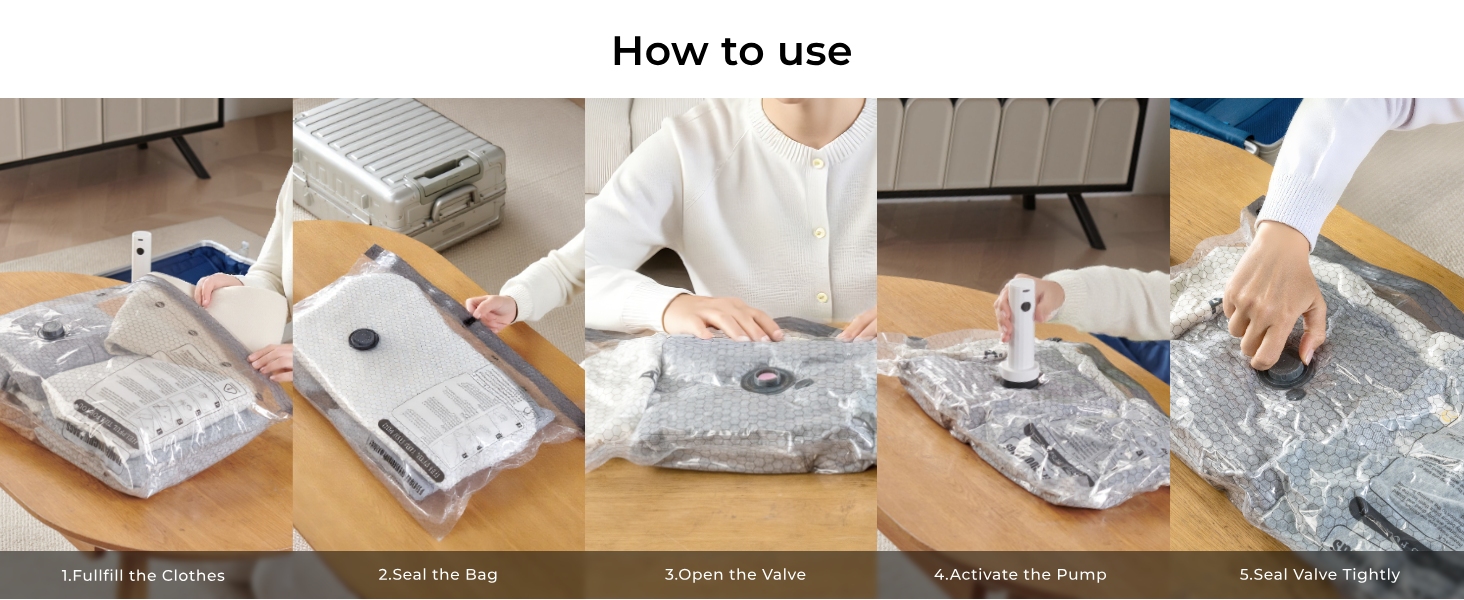 vacuum bag and pump