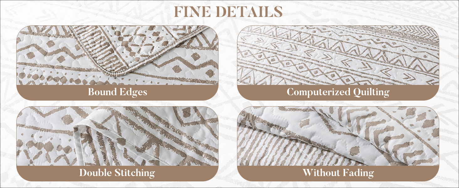 cal king beige quilt set