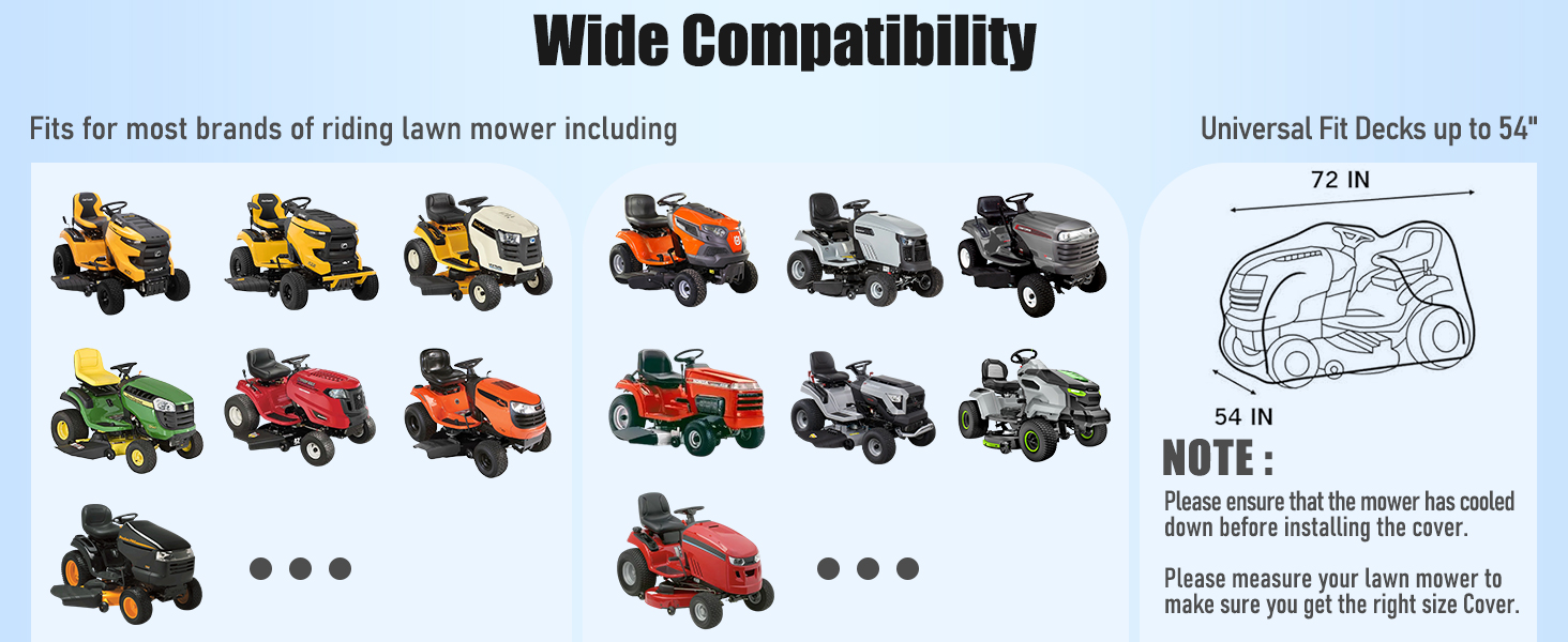 riding lawn mower cover