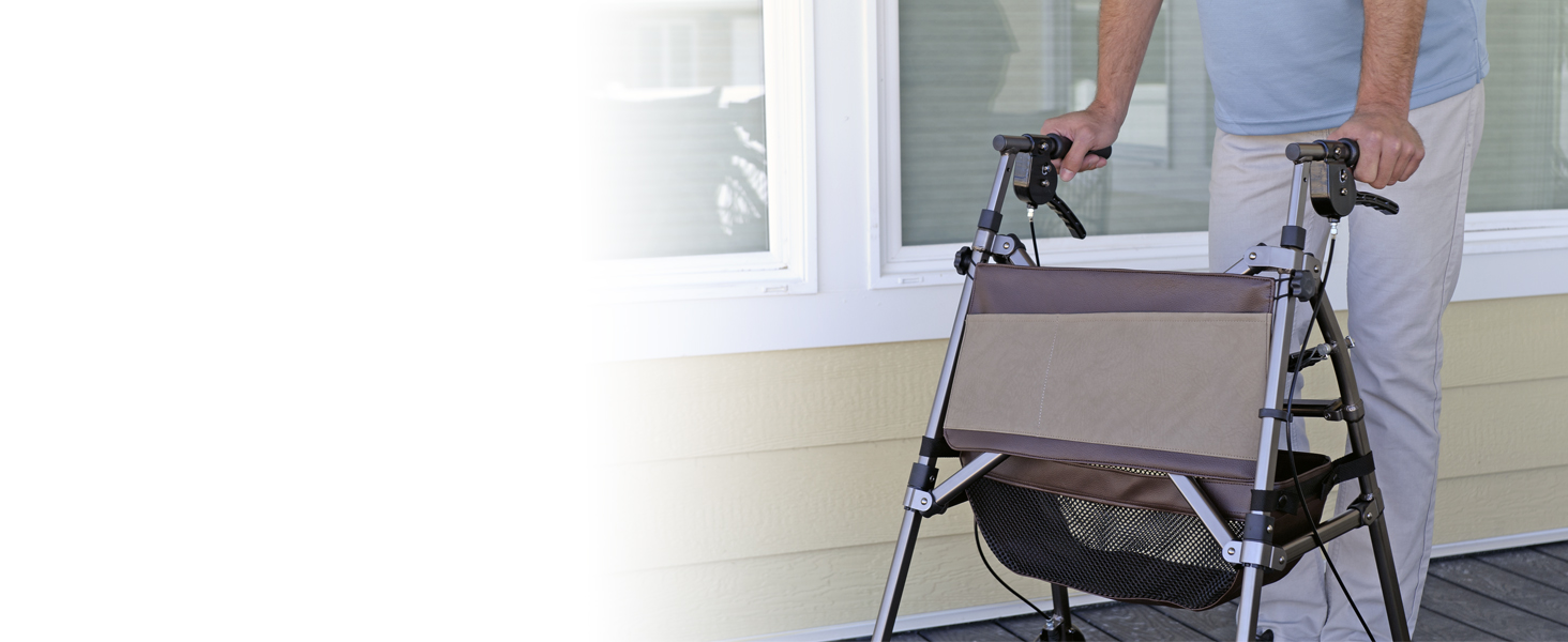 rollator walker organizer pouch storage machine washable basket