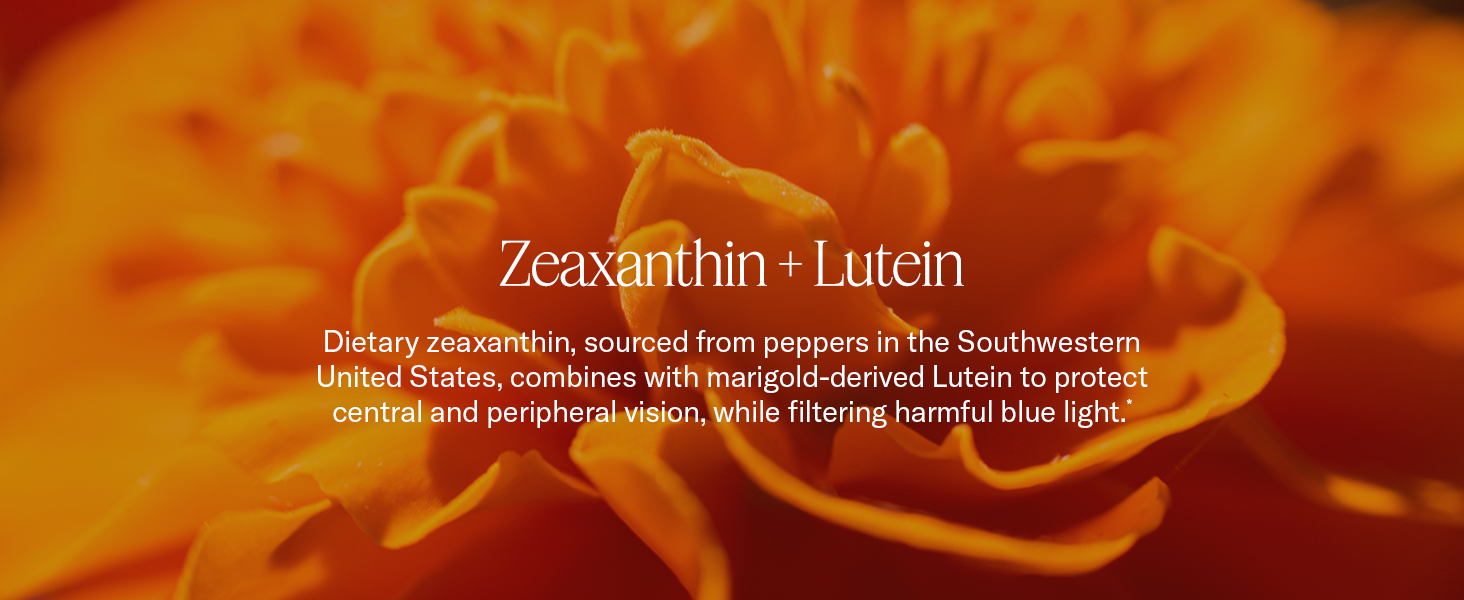 Zeaxanthin from Southwestern peppers and marigold lutein combine to protect vision and filter light