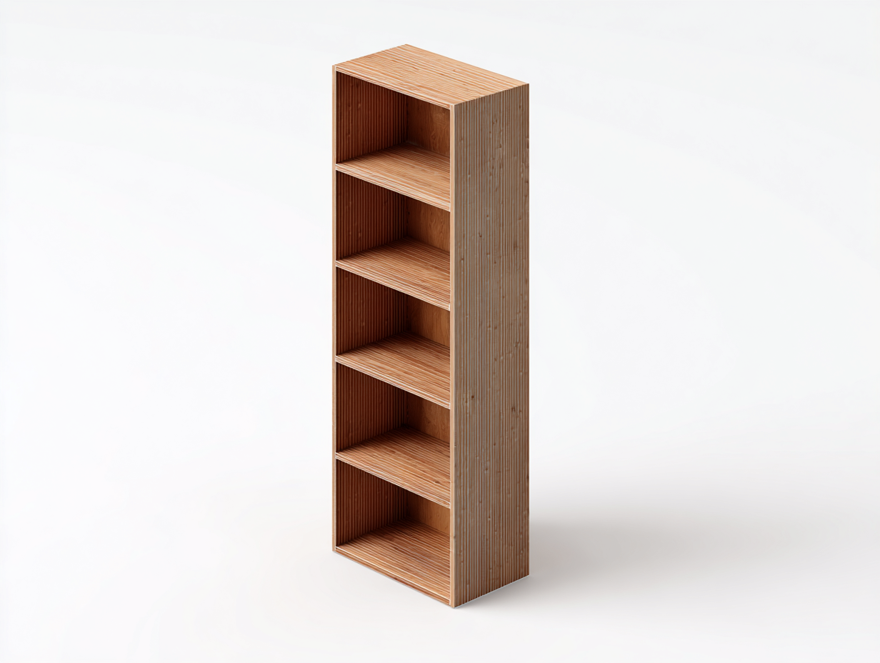 Bücherregal Holz 50x30x150 cm - Natur - Modernes Design-Zaviamohaus