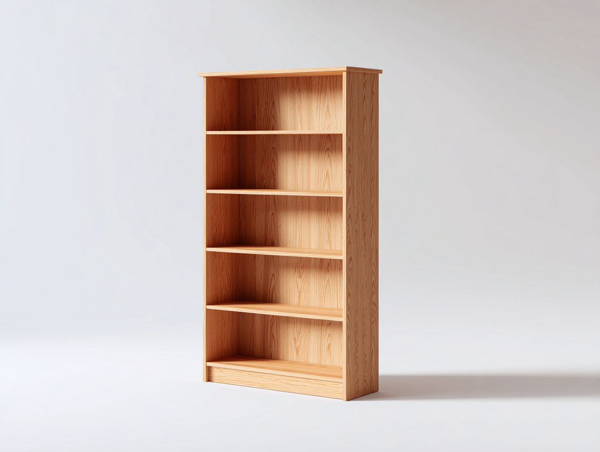 Bücherregal 75x30x180 cm - Holzdekor in Natur - für Wohnzimmer und Arbeitszimmer - moderner Stil-Zaviamohaus