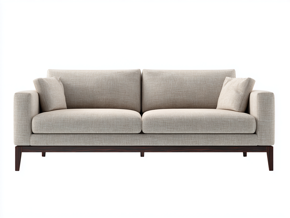 Gerades Sofa Stoff 225x94x86 cm Beige Zeitlos-Zaviamohaus