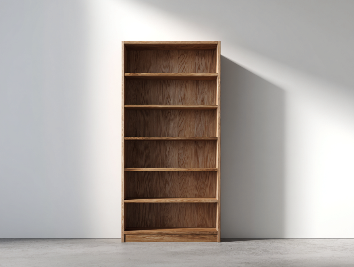 Bücherregal Massivholz 90x35x200 cm - Natur - offenes Standregal mit Ablagefächern-Zaviamohaus
