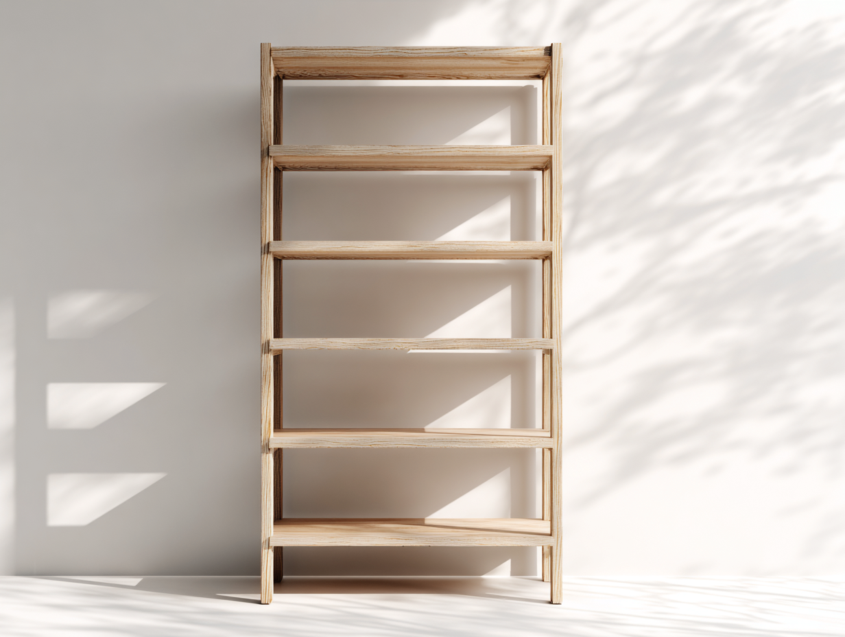 Bücherregal 70x35x175 cm - Holzoptik in Natur - offenes Standregal - moderner skandinavischer Stil-Zaviamohaus