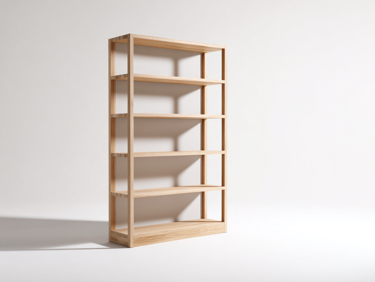 Bücherregal Massivholz 85x32x180 cm - Natur - offenes Standregal mit Ablageebenen-Zaviamohaus