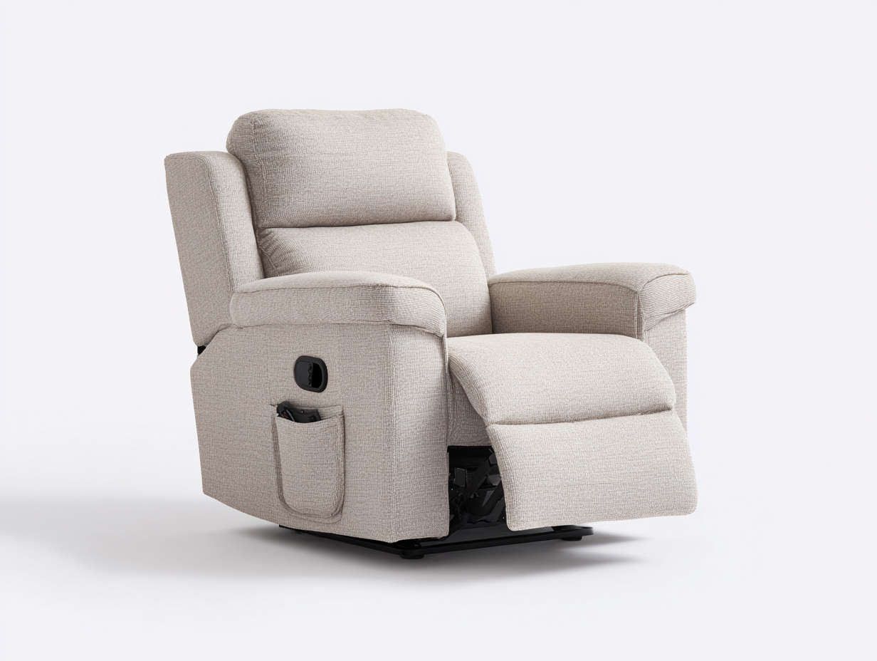 Liegesessel Stoff 105x95x100 cm - Beige - Verstellbarer Relaxsessel-Zaviamohaus