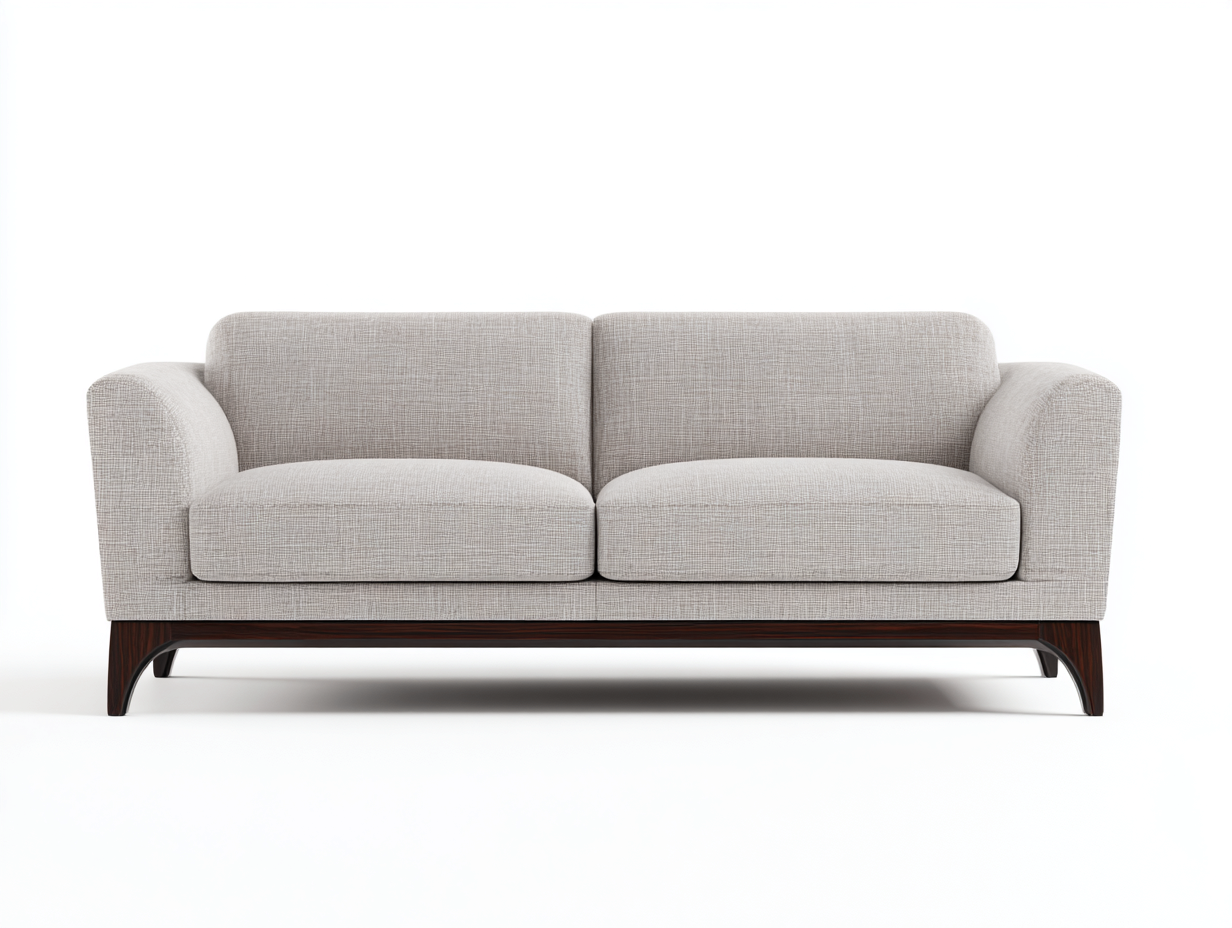Gerades Sofa Stoff 200x95x85 cm - Hellgrau - Modernes Design-Zaviamohaus