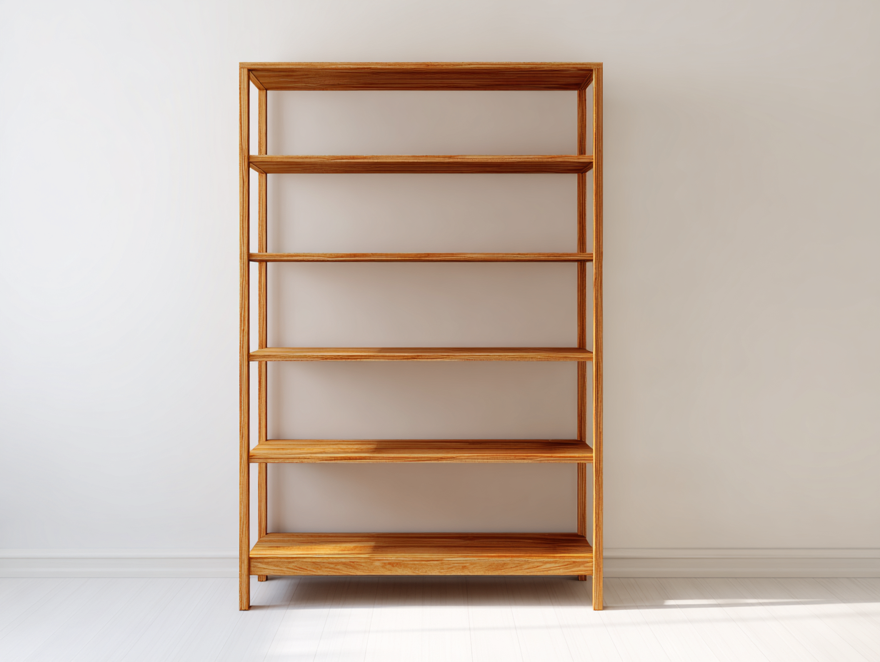 Bücherregal Holz 120x35x200 cm - Natur - Modernes Design-Zaviamohaus