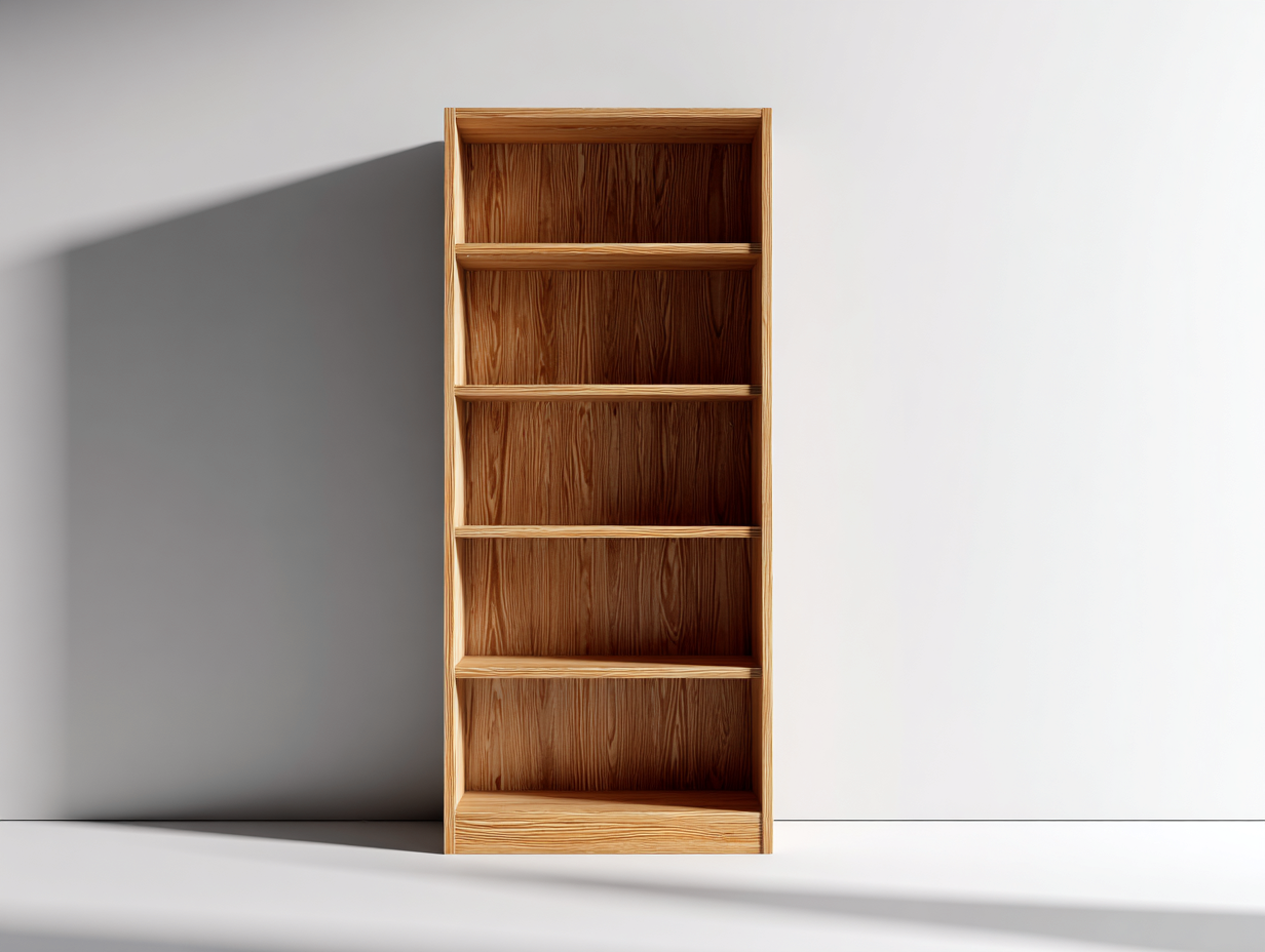 Bücherregal Holz 80x32x180 cm - Braun - offenes Standregal-Zaviamohaus