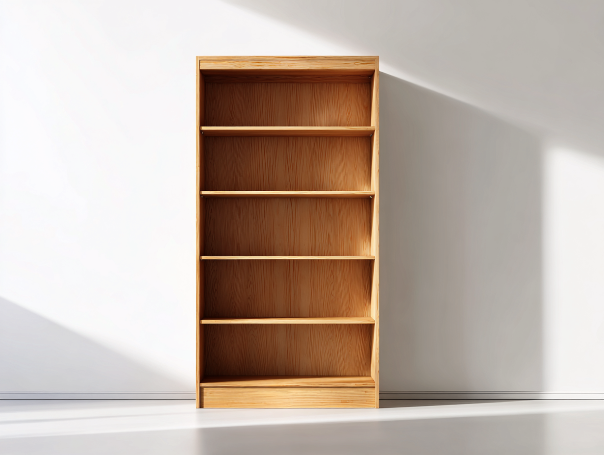 Bücherregal Holz 85x32x185 cm - Braun - offenes Standregal-Zaviamohaus