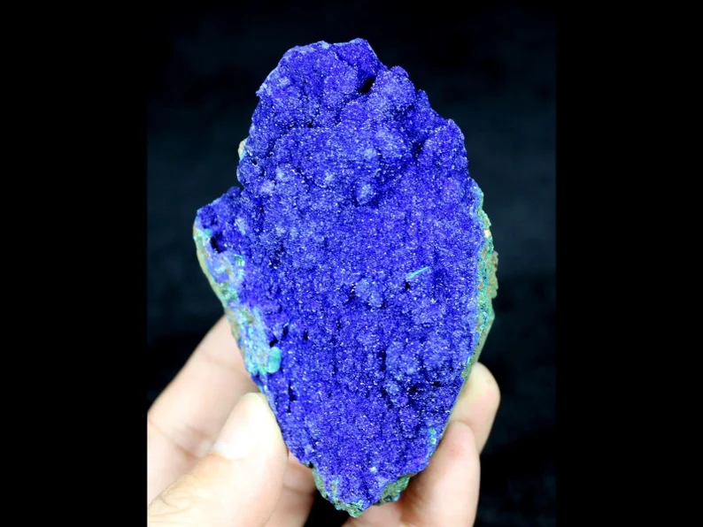 Blue Azurite on Green Malachite, 90mm 255g, Natural mineral specimen from China, CMM632119