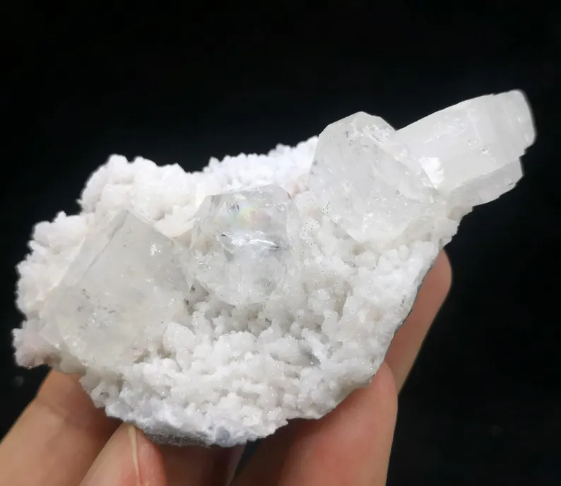 80mm 90g Shiny Apophyllite with Stilbite, Natural Mineral Specimen mined from India, cm2321317