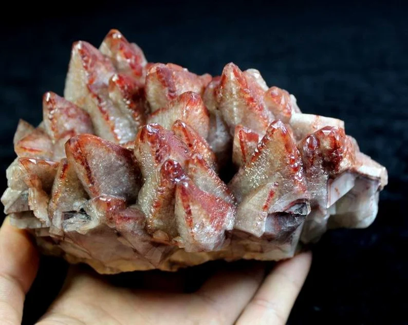 1095g 134mm Two generations Red Calcite, Natural mineral specimen from China CM810038