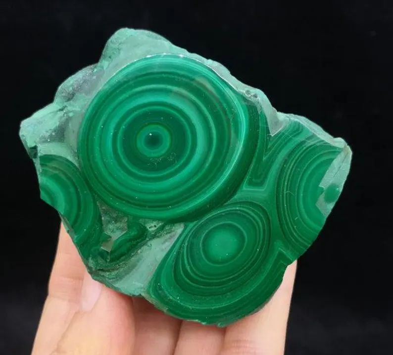 239g 66mm THICK-cut GLOSSY Polished Green Malachiten Stalactite (you'll receive this one), Home Decoration