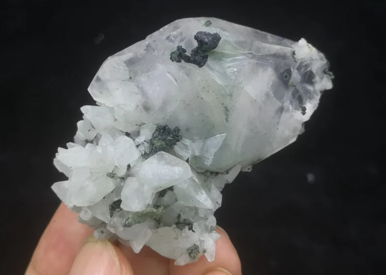 53mm 47g Calcite on matrix, Natural Mineral Specimen from China B4034