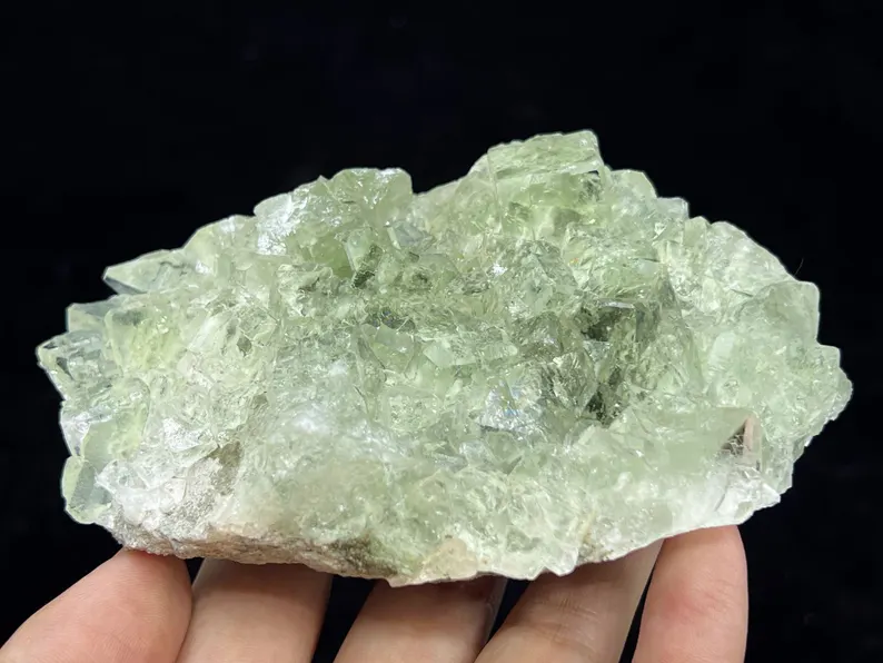 Extreme Clear Glassy PHANTOM Green Cubic Fluorite with BEVEL EDGE, 112mm 386g, CM2322587