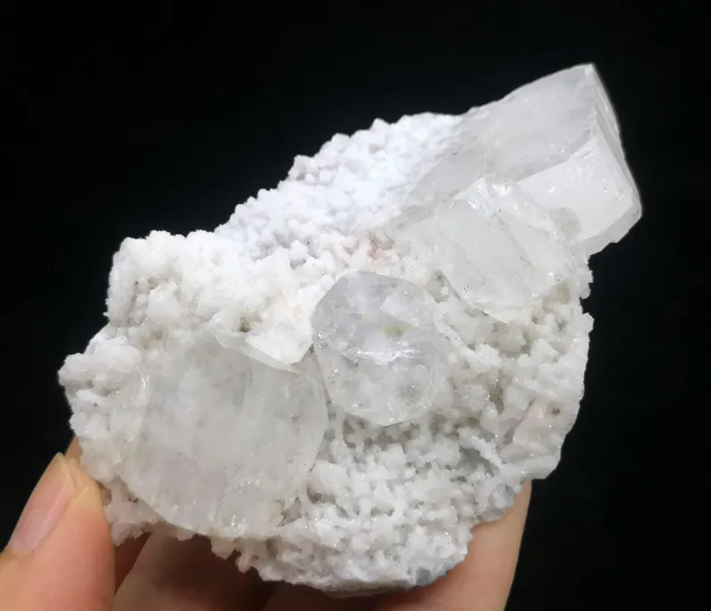 80mm 90g Shiny Apophyllite with Stilbite, Natural Mineral Specimen mined from India, cm2321317