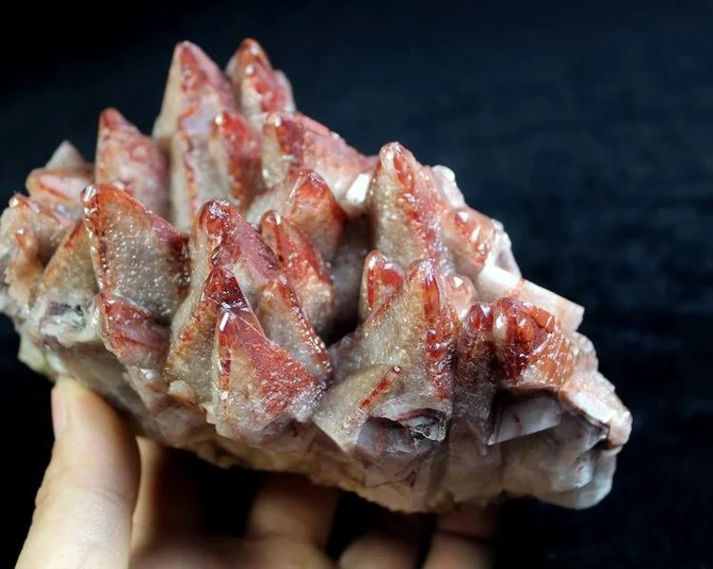 1095g 134mm Two generations Red Calcite, Natural mineral specimen from China CM810038