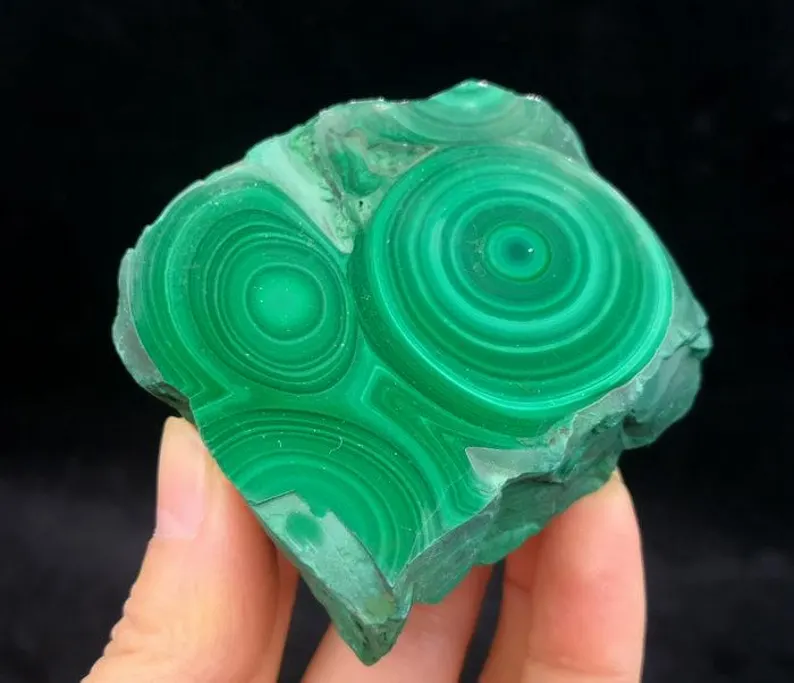 239g 66mm THICK-cut GLOSSY Polished Green Malachiten Stalactite (you'll receive this one), Home Decoration