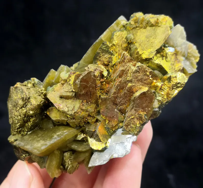 Golden Chalcopyrite on Siderite, 72mm 137g, CM500730
