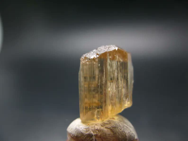 Large Perfect Golden Scapolite Crystal from Tanzania - 3.34 Grams - 0.7"