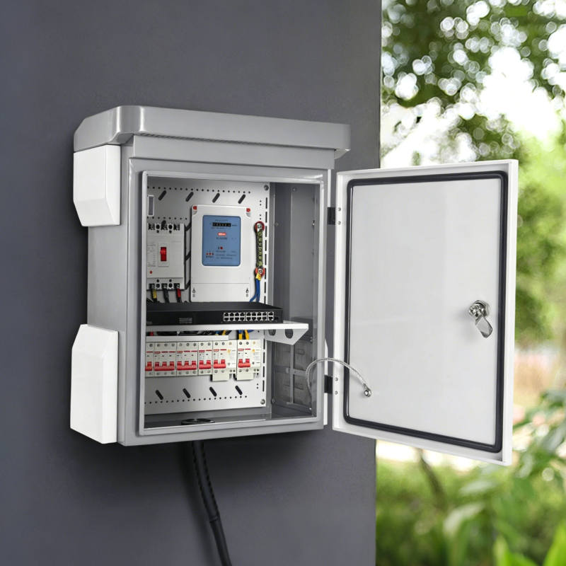 Outdoor Electrical Box with Thermostat and Fan, Cold-Rolled Steel Plate, B4 Series
