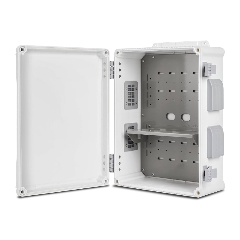  Outdoor Electrical Box , ABS Water Resistant Enclosure with Internal Mounting Panel & Hinged Cover, F Series