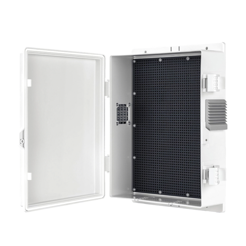 Outdoor Electrical Junction Box, ABS Water Resistant Enclosure with Internal Mounting Panel & Hinged Cover, H Series