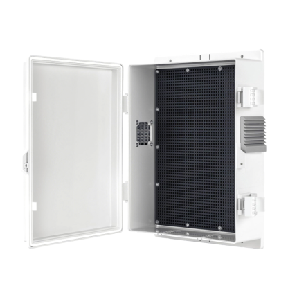 Outdoor Electrical Junction Box, ABS Water Resistant Enclosure with Internal Mounting Panel & Hinged Cover, H Series