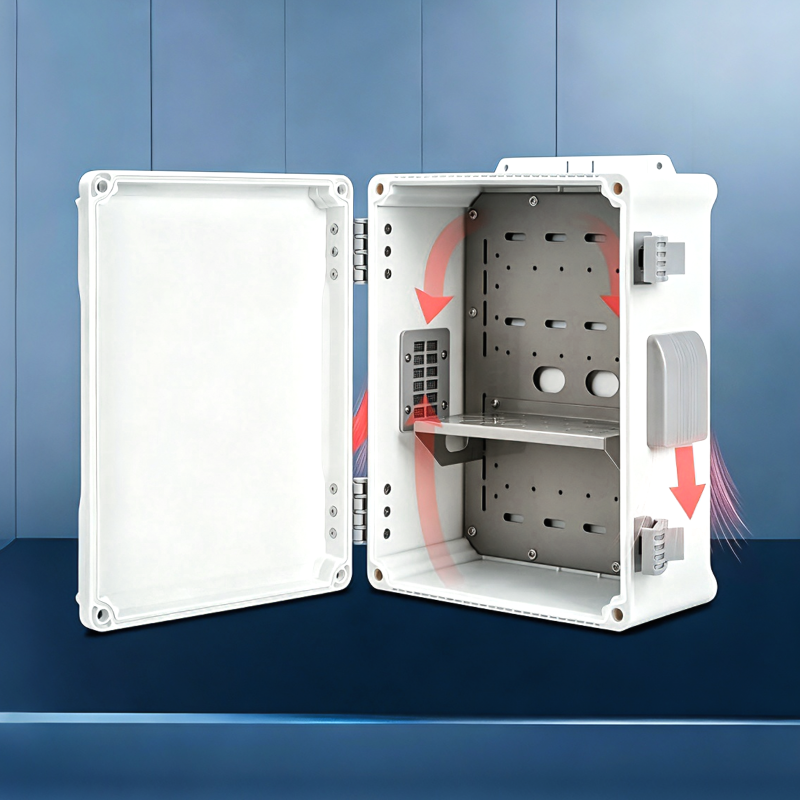  Outdoor Electrical Box , ABS Water Resistant Enclosure with Internal Mounting Panel & Hinged Cover, F Series