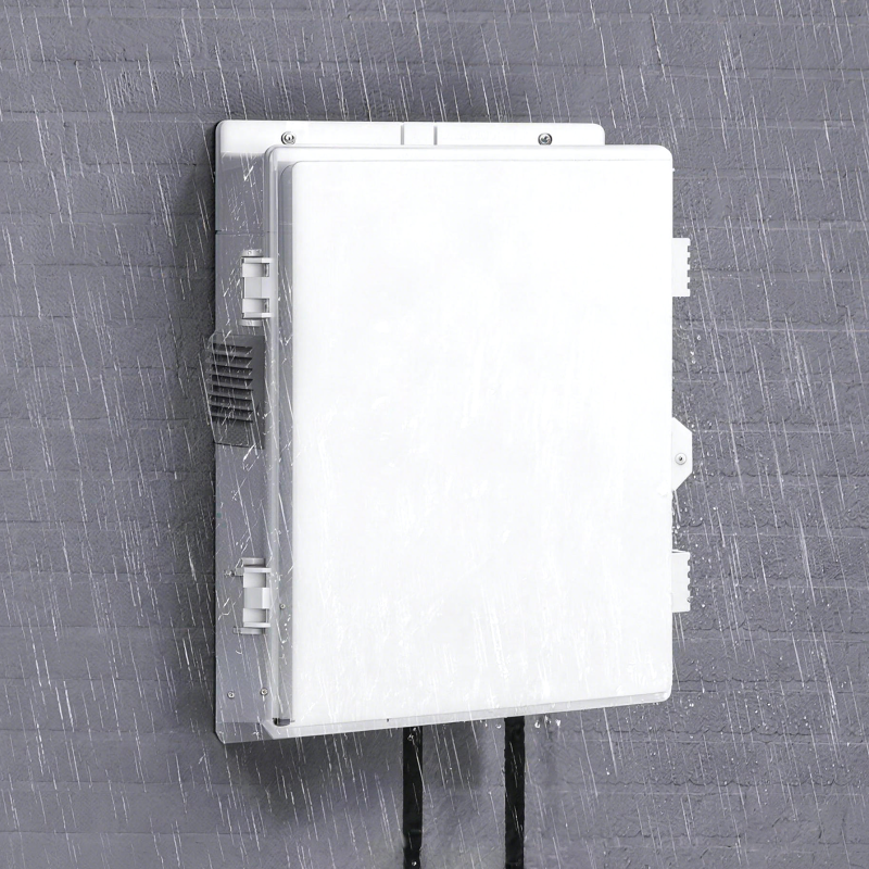 Outdoor Electrical Junction Box, ABS Water Resistant Enclosure with Internal Mounting Panel & Hinged Cover, H Series