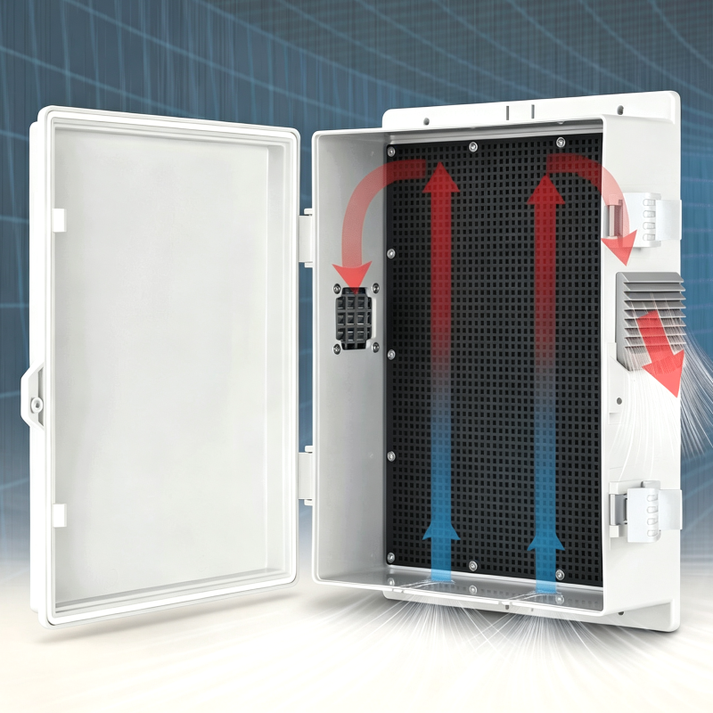 Outdoor Electrical Junction Box, ABS Water Resistant Enclosure with Internal Mounting Panel & Hinged Cover, H Series