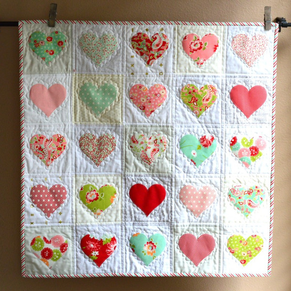 Heart Pattern Quilting & Patchwork Template
