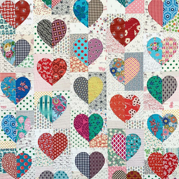 Heart Pattern Quilting & Patchwork Template