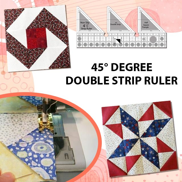 45° Degree Double Strip Ruler
