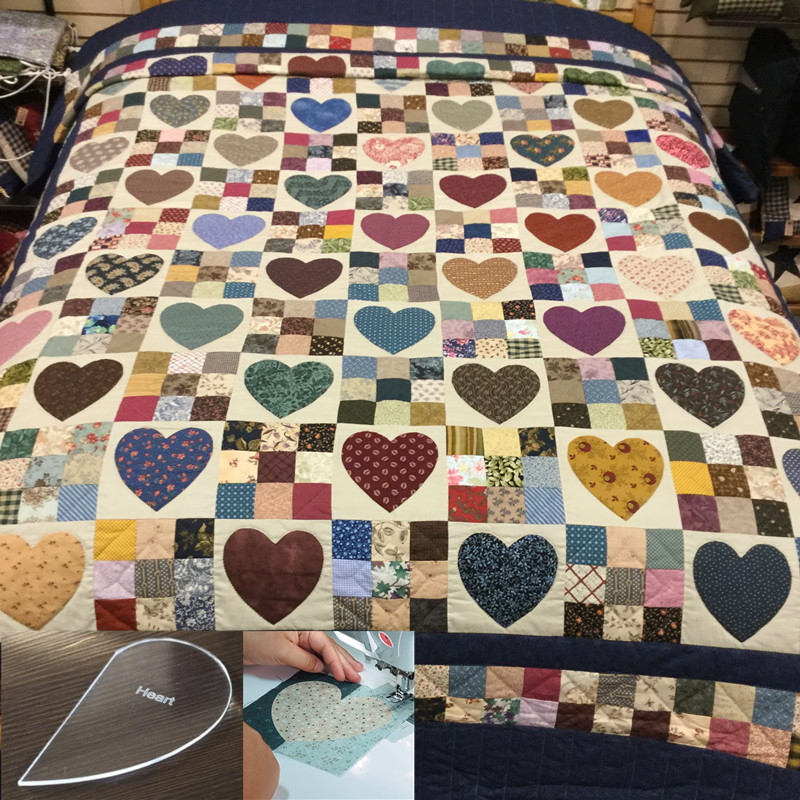 Heart Pattern Quilting & Patchwork Template