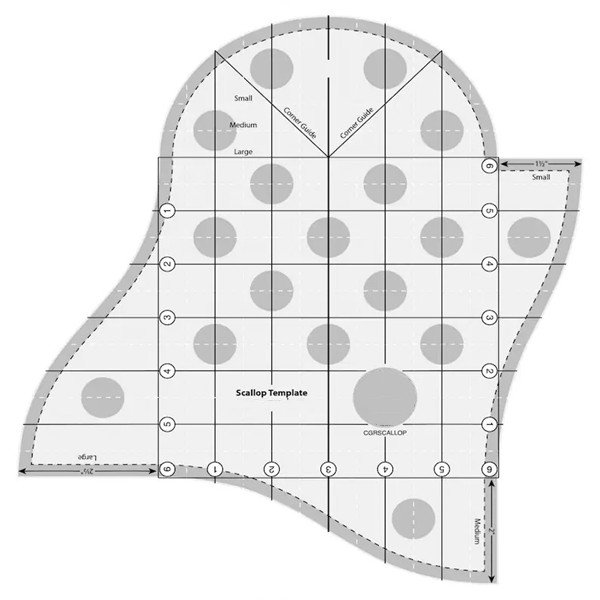 Scallop Quilting Template