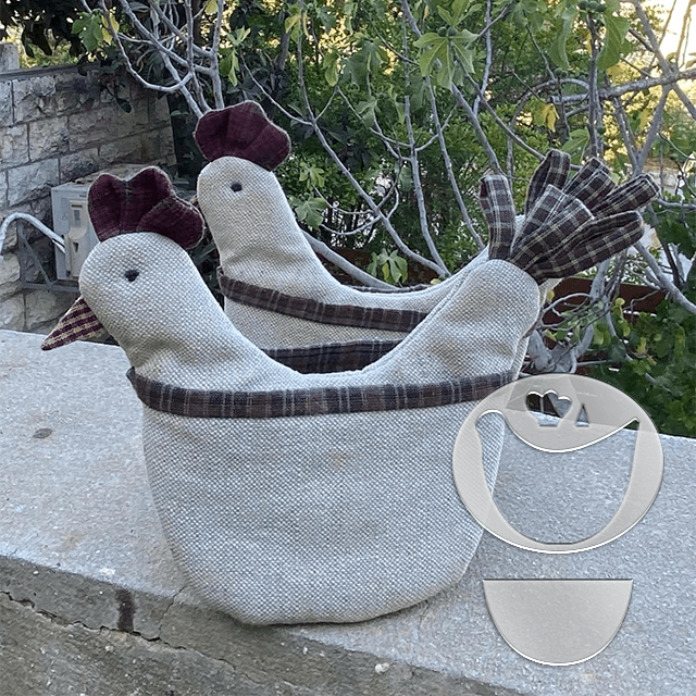 Cute Chicken Pot Holder Template Set -With Instruction