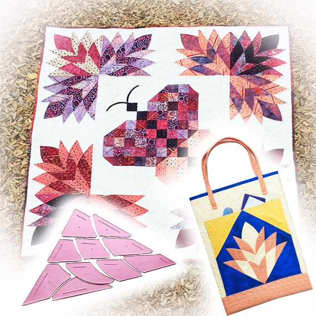 Cleopatra's Fan Quilt & Patchwork Template Set