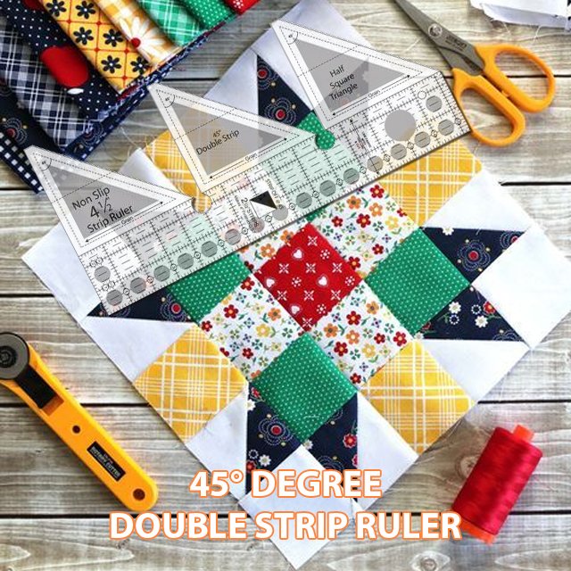 45° Degree Double Strip Ruler